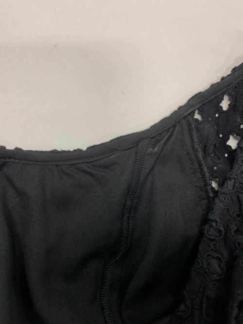 JILL STUART（ジルスチュアート）JILL STUART (ジルスチュアート) コットンローンエンブロイダリーワンピース ブラック サイズ:2の古着・服飾アイテム