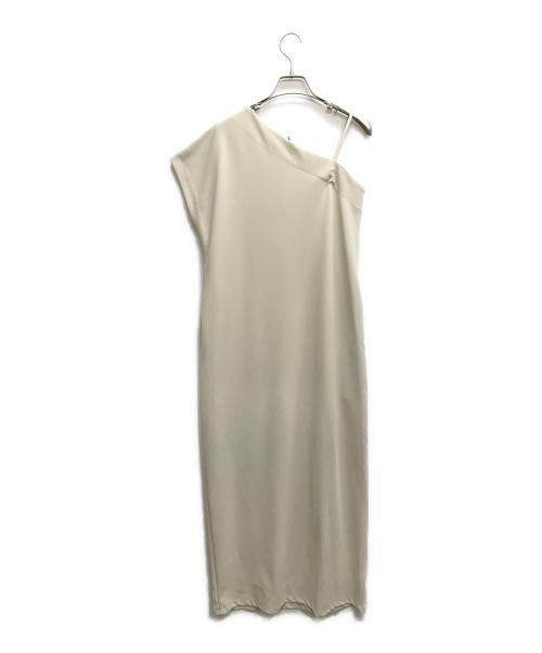 MIESROHE（ミースロエ）MIESROHE (ミースロエ) ワンショルコクーンワンピース アイボリーの古着・服飾アイテム