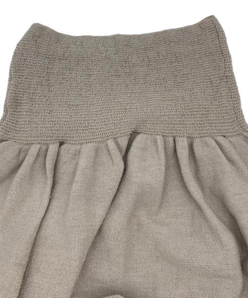 TSUTSUMU SAIFUKU GOSEN（ツツムサイフクゴセン）TSUTSUMU SAIFUKU GOSEN (ツツムサイフクゴセン) のびるニットロングスカート麻 ベージュ サイズ:Fの古着・服飾アイテム
