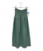 TSUTSUMU SAIFUKU GOSENツツムサイフクゴセン）の古着「のびるニットロングスカート麻」｜グリーン