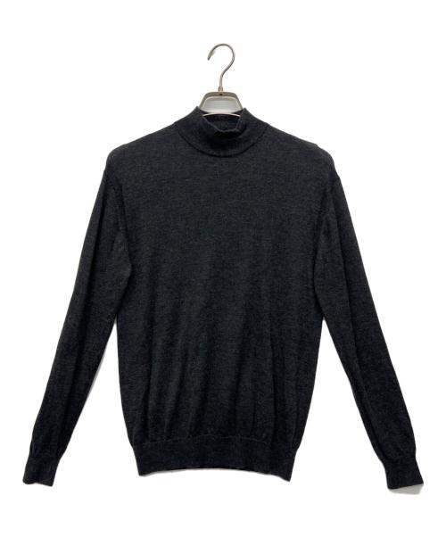 N.PEAL（エヌピール）N.PEAL (エヌピール) モックネックカシミヤシルクニット グレー サイズ:Sの古着・服飾アイテム