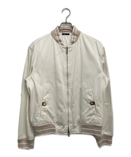 TOM FORD（トムフォード）TOM FORD (トムフォード) ブルゾン ホワイト×ベージュ サイズ:Lの古着・服飾アイテム