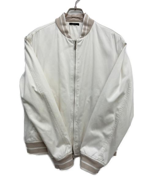 TOM FORD（トムフォード）TOM FORD (トムフォード) ブルゾン ホワイト×ベージュ サイズ:Lの古着・服飾アイテム