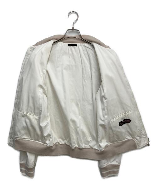 TOM FORD（トムフォード）TOM FORD (トムフォード) ブルゾン ホワイト×ベージュ サイズ:Lの古着・服飾アイテム
