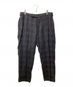 TOM FORDトムフォード）の古着「グレンチェックスラックス」｜グレー×ブラック