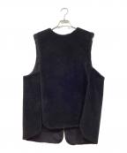 ENFOLDエンフォルド）の古着「ルーズシルエットボアベスト」｜ブラック