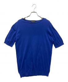 JOHN SMEDLEY（ジョンスメドレー）の古着「シーアイランドコットンS/Sニット」｜ネイビー