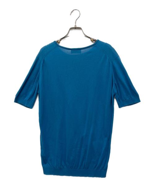 JOHN SMEDLEY（ジョンスメドレー）JOHN SMEDLEY (ジョンスメドレー) シーアイランドコットンS/Sニット ブルー サイズ:Mの古着・服飾アイテム