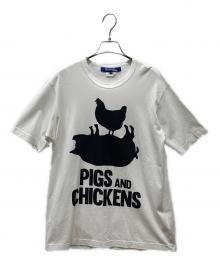 JUNYA WATANABE MAN（ジュンヤワタナベマン）の古着「PIGS AND CHICKENS TEE」｜ホワイト×ブラック