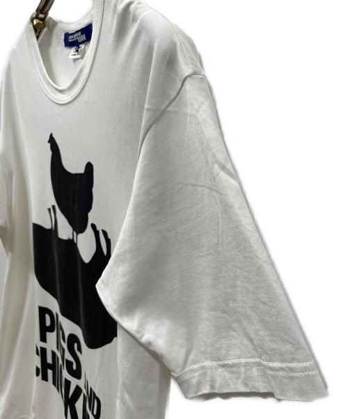 JUNYA WATANABE MAN（ジュンヤワタナベマン）JUNYA WATANABE MAN (ジュンヤワタナベマン) PIGS AND CHICKENS TEE ホワイト×ブラック サイズ:Mの古着・服飾アイテム