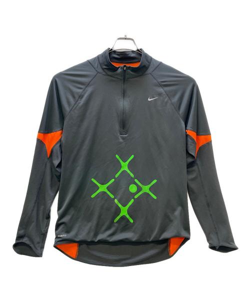 NIKE（ナイキ）NIKE (ナイキ) sound sports (サウンドスポーツ) ハーフジップカットソー グレー サイズ:XLの古着・服飾アイテム