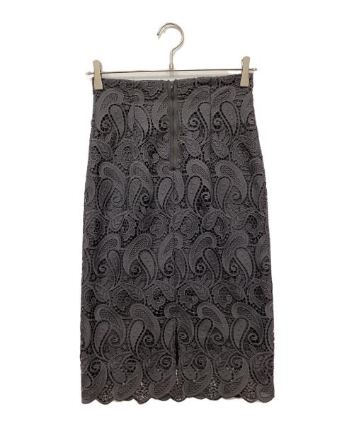 ANAYI（アナイ）ANAYI (アナイ) ペイズリーケミカルレースタイトスカート グレー サイズ:34の古着・服飾アイテム