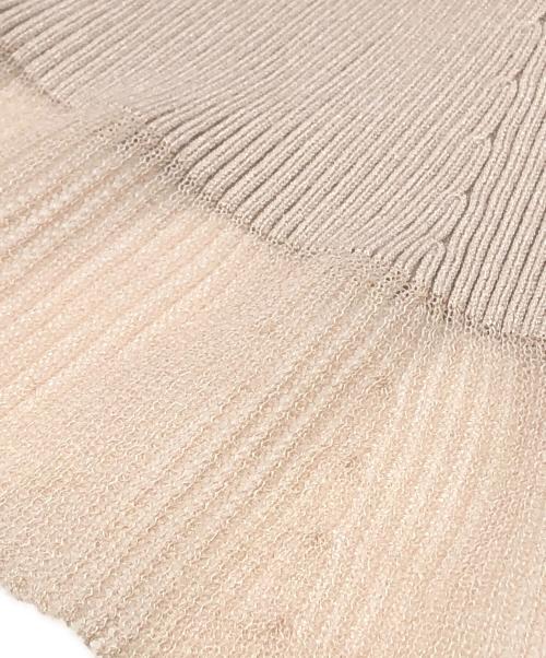 Snidel（スナイデル）Snidel (スナイデル) ショルダーリボンアシンメニットワンピース ベージュ サイズ:Fの古着・服飾アイテム