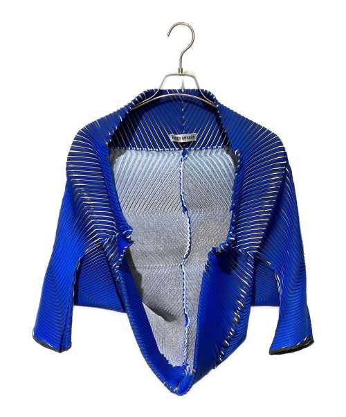 ISSEY MIYAKE（イッセイミヤケ）ISSEY MIYAKE (イッセイミヤケ) ボレロカーディガン ブルー サイズ:2の古着・服飾アイテム