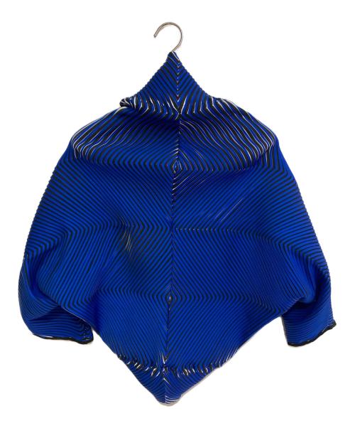 ISSEY MIYAKE（イッセイミヤケ）ISSEY MIYAKE (イッセイミヤケ) ボレロカーディガン ブルー サイズ:2の古着・服飾アイテム