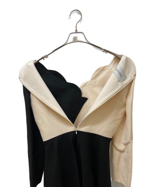 VALENTINO（ヴァレンティノ）VALENTINO (ヴァレンティノ) スカラップデザインドレス サイズ:42の古着・服飾アイテム