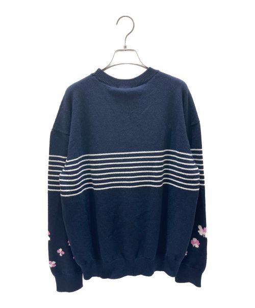 CHANEL（シャネル）CHANEL (シャネル) カシミヤクルーネックニット ネイビー サイズ:44の古着・服飾アイテム