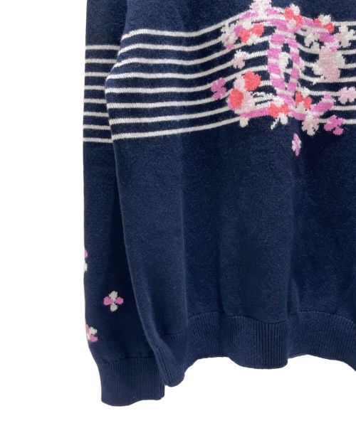 CHANEL（シャネル）CHANEL (シャネル) カシミヤクルーネックニット ネイビー サイズ:44の古着・服飾アイテム
