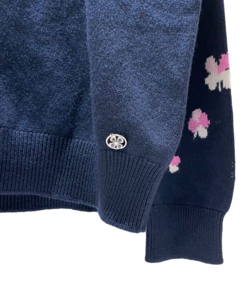 CHANEL（シャネル）CHANEL (シャネル) カシミヤクルーネックニット ネイビー サイズ:44の古着・服飾アイテム