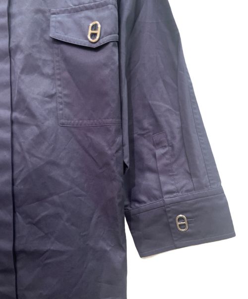 HERMES（エルメス）HERMES (エルメス) 23SS シェーヌダンクル ボタン シャツワンピース ネイビー サイズ:40の古着・服飾アイテム