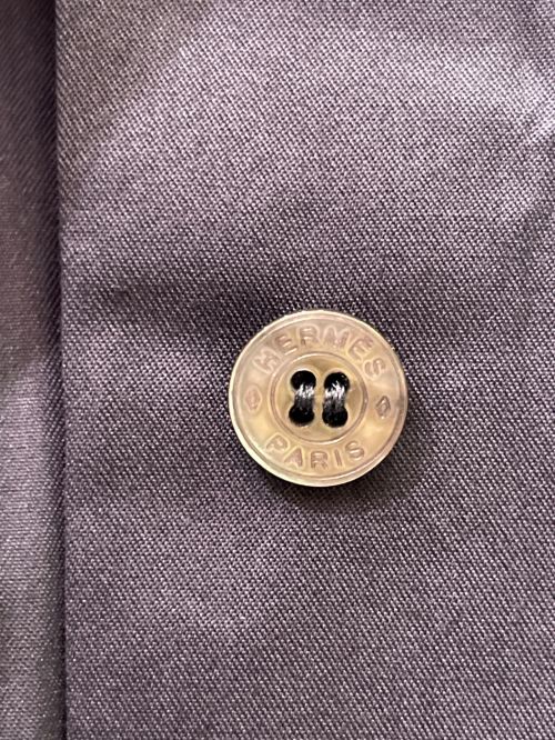 HERMES（エルメス）HERMES (エルメス) 23SS シェーヌダンクル ボタン シャツワンピース ネイビー サイズ:40の古着・服飾アイテム