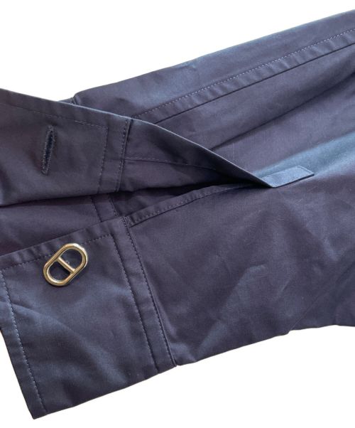 HERMES（エルメス）HERMES (エルメス) 23SS シェーヌダンクル ボタン シャツワンピース ネイビー サイズ:40の古着・服飾アイテム