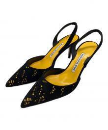 Manolo Blahnik（マノロブラニク）の古着「スリングバックパンプス」｜ブラック