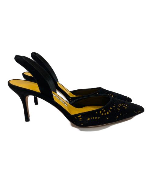 Manolo Blahnik（マノロブラニク）Manolo Blahnik (マノロブラニク) スリングバックパンプス ブラック サイズ:37　2/1の古着・服飾アイテム