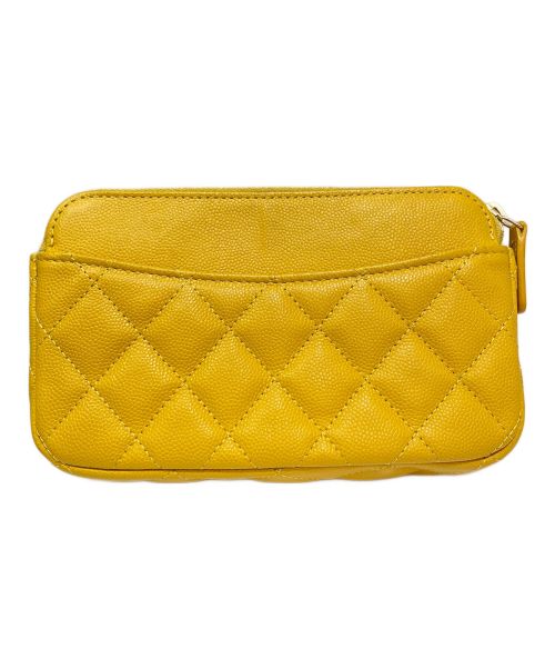 CHANEL（シャネル）CHANEL (シャネル) チェーンショルダーウォレット イエローの古着・服飾アイテム