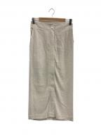 Spick and Spanスピックアンドスパン）の古着「ジュートクロスジップアップスカート」｜ベージュ