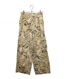 BALLSEY（ボールジィ）の古着「スタックフラワープリント セミワイドパンツ」｜ベージュ