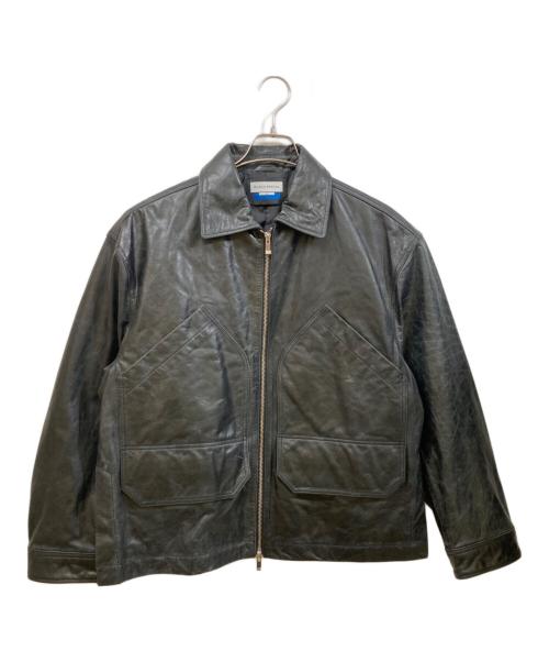 MAISON SPECIAL（メゾンスペシャル）MAISON SPECIAL (メゾンスペシャル) Buffalo Leather Single Riders Jacket ブラックの古着・服飾アイテム