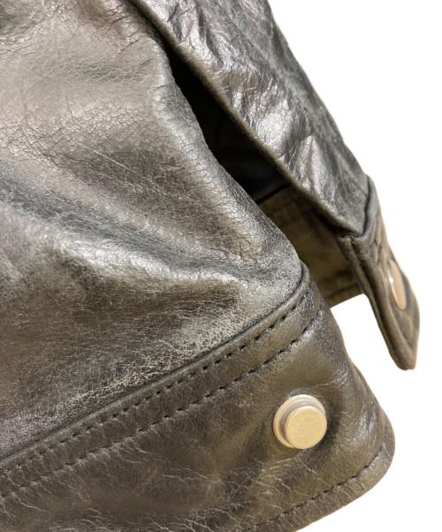 MAISON SPECIAL（メゾンスペシャル）MAISON SPECIAL (メゾンスペシャル) Buffalo Leather Single Riders Jacket ブラックの古着・服飾アイテム