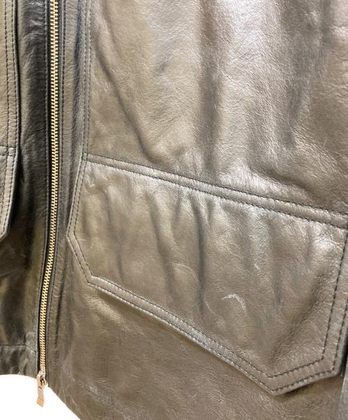 MAISON SPECIAL（メゾンスペシャル）MAISON SPECIAL (メゾンスペシャル) Buffalo Leather Single Riders Jacket ブラックの古着・服飾アイテム