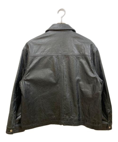 MAISON SPECIAL（メゾンスペシャル）MAISON SPECIAL (メゾンスペシャル) Buffalo Leather Single Riders Jacket ブラックの古着・服飾アイテム