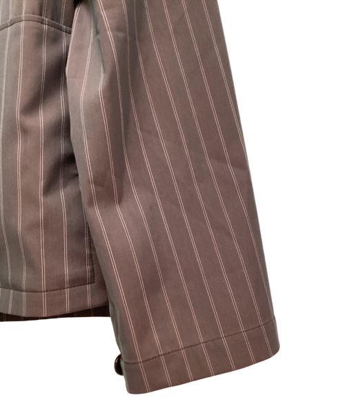 Maison Margiela（メゾンマルジェラ）Maison Margiela (メゾンマルジェラ) ルーズフィットストライプジャケット バーガンディー サイズ:48の古着・服飾アイテム