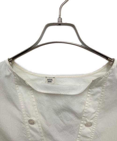 HERMES（エルメス）HERMES (エルメス) プルオーバーシャツ ホワイト サイズ:40の古着・服飾アイテム