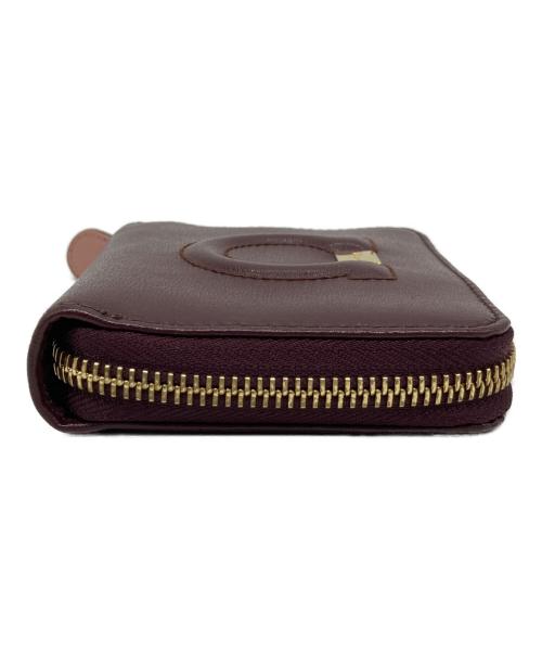 Salvatore Ferragamo（サルヴァトーレ フェラガモ）Salvatore Ferragamo (サルヴァトーレ フェラガモ) ガンチーニ 2つ折りラウンドジップ財布 バーガンディーの古着・服飾アイテム