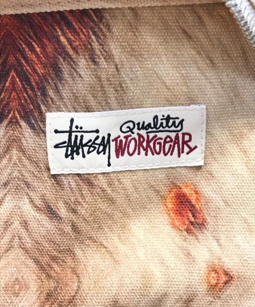 stussy（ステューシー）stussy (ステューシー) Canvas Flight Bag 'Cowhide' ブラウン サイズ:表記なしの古着・服飾アイテム
