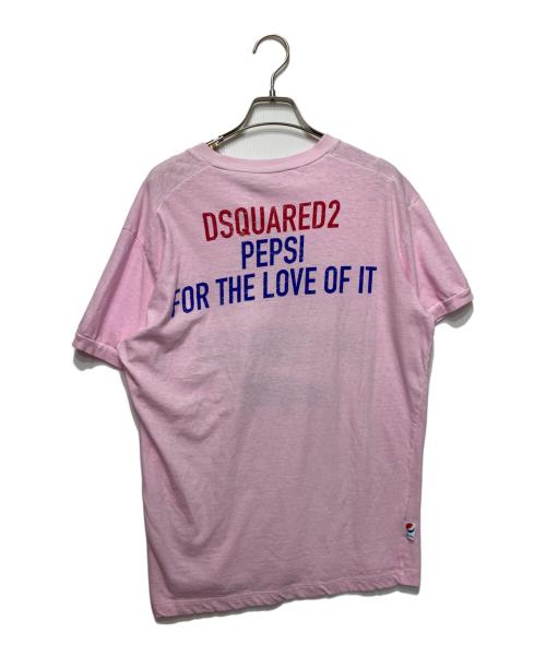 DSQUARED2（ディースクエアード）DSQUARED2 (ディースクエアード) PEPSIプリントTシャツ ピンク サイズ:Mの古着・服飾アイテム