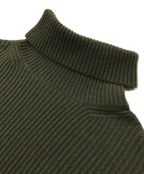 Noble（ノーブル）Noble (ノーブル) 5G両畦ビッグタートルプルオーバー カーキ サイズ:FREEの古着・服飾アイテム