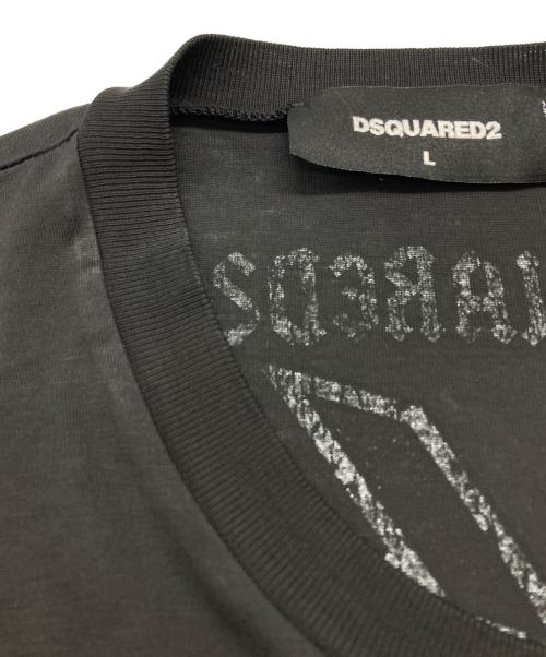 DSQUARED2（ディースクエアード）DSQUARED2 (ディースクエアード) プリントTシャツ ブラック サイズ:Lの古着・服飾アイテム