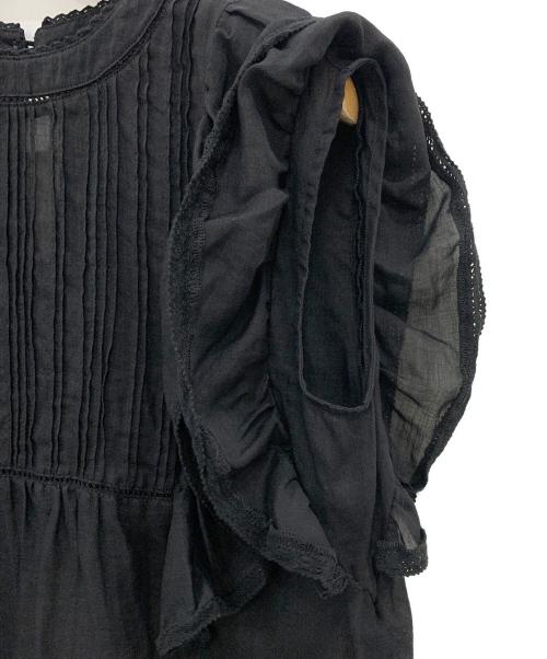 SLOBE IENA（スローブ イエナ）SLOBE IENA (スローブ イエナ) ラミーフリルピンタックブラウス ブラック サイズ:-の古着・服飾アイテム