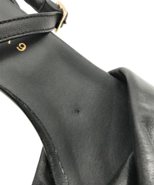 CORSO ROMA 9（コルソローマノーヴェ）CORSO ROMA 9 (コルソローマノーヴェ) ストラップヒールサンダル ブラック サイズ:37の古着・服飾アイテム