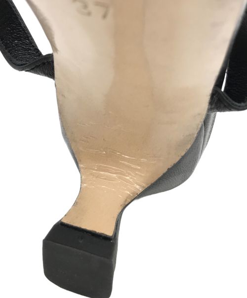 CORSO ROMA 9（コルソローマノーヴェ）CORSO ROMA 9 (コルソローマノーヴェ) ストラップヒールサンダル ブラック サイズ:37の古着・服飾アイテム