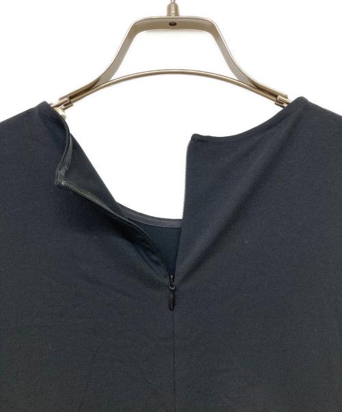 23区（ニジュウサンク）23区 (ニジュウサンク) ライトスムース Aライン ワンピース ブラック サイズ:40の古着・服飾アイテム