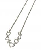 Diorディオール）の古着「ハートチャームネックレス」｜シルバー