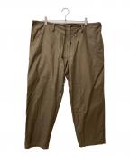 Yohji Yamamoto pour hommeヨウジヤマモト プールオム）の古着「コットンスレキ紐パンツ HD-P06-002」｜ブラウン