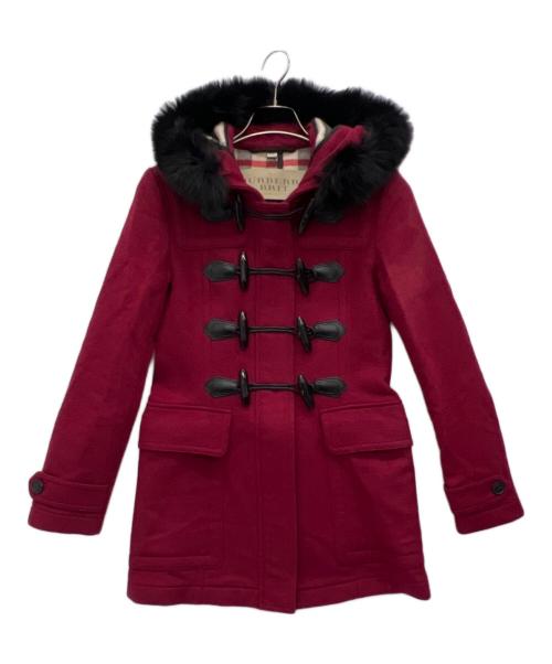BURBERRY BRIT（バーバリーブリット）BURBERRY BRIT (バーバリーブリット) ファー付ダッフルコート ボルドー サイズ:Mの古着・服飾アイテム