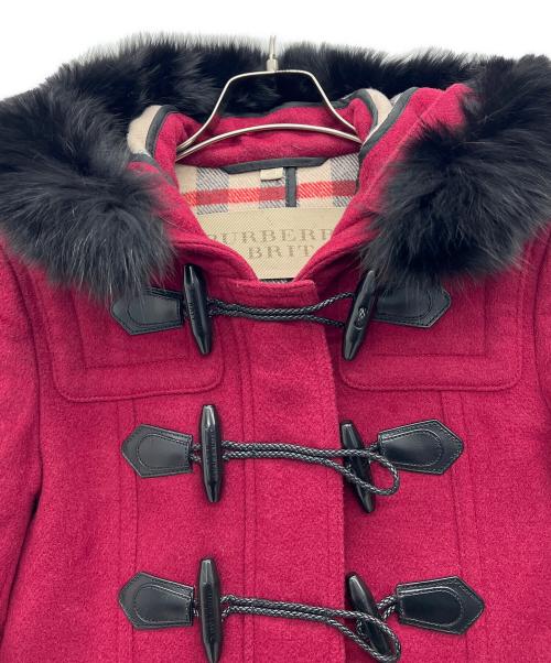 BURBERRY BRIT（バーバリーブリット）BURBERRY BRIT (バーバリーブリット) ファー付ダッフルコート ボルドー サイズ:Mの古着・服飾アイテム